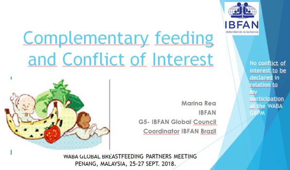 Complementary Feeding and Conflict of Interest